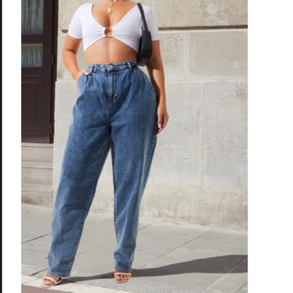 PLT Oversized Balloon Mom Jeans